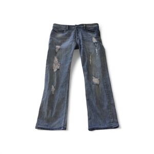 Diesel Safado Jeans Men 33x32 Blue Regular Slim Straight Distressed Stretch
